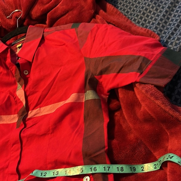 Burberry London England Red Checkered collar cotton dress - Picture 16 of 17